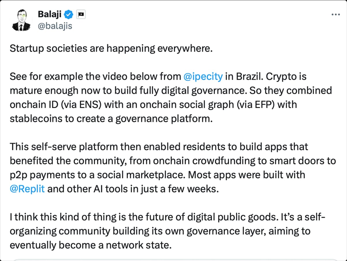 Balaji testimonial