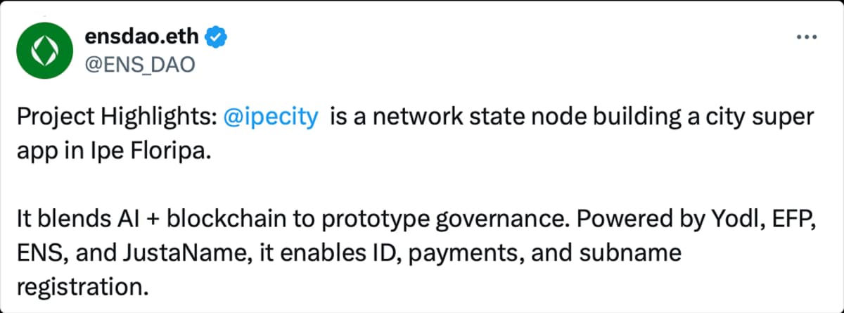 ENS DAO testimonial